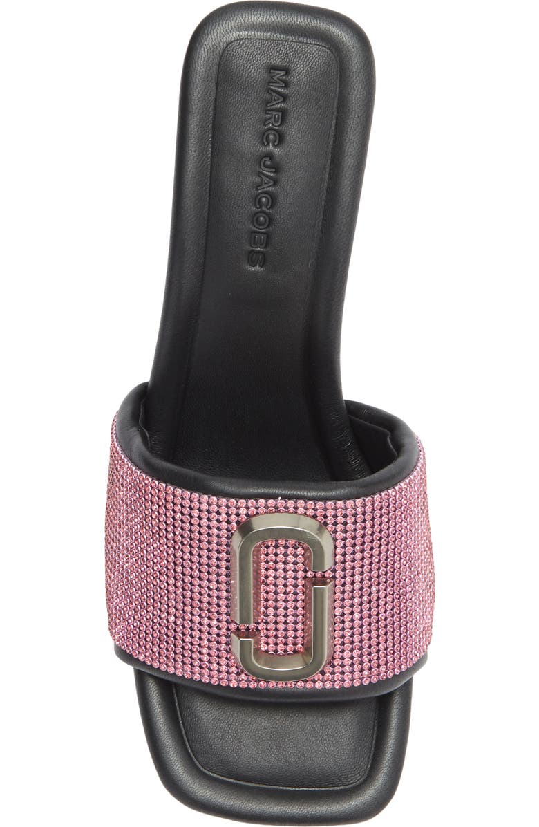 Marc Jacobs The 'J' Slide Sandal, Alternate, color, Black/ Petal Pink