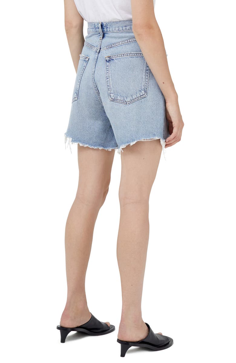 AGOLDE Stella High Waist Organic Cotton Cutoff Denim Shorts, Alternate, color,