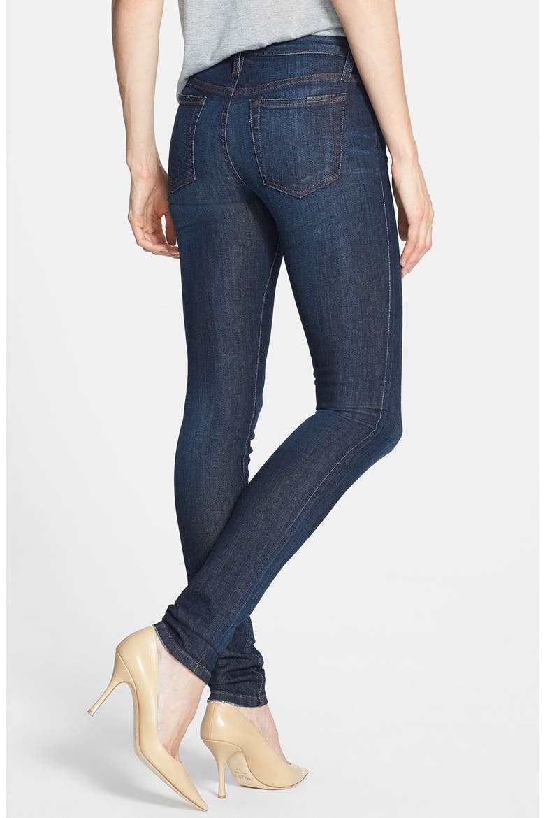 'The Skinny' Overdyed Skinny Jeans, Alternate, color, DAHLIA