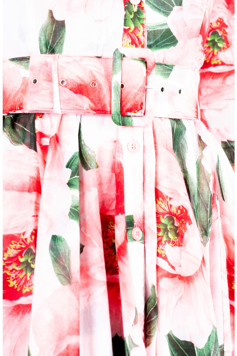 A-Line Midi Aster Shirtdress, Alternate, color, Magnolia
