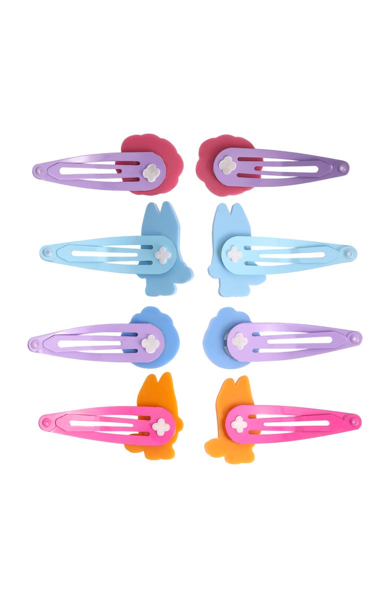 BLUEY Hair Clips 8-Piece Set Official License, Snap Back Hair Clip, Bluey Accessories, Alternate, color,