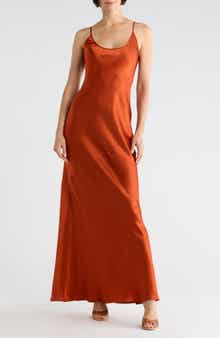 Charmaine Spaghetti Strap Silk Gown