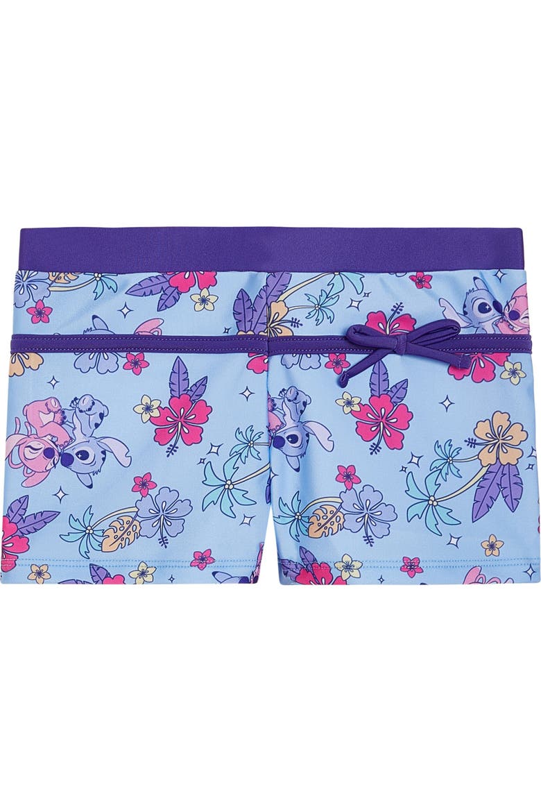 Lilo & Stitch Swimwear 2-Piece Tankini and Swim Shorts Set, Alternate, color, Stitch Angel Sky Blue