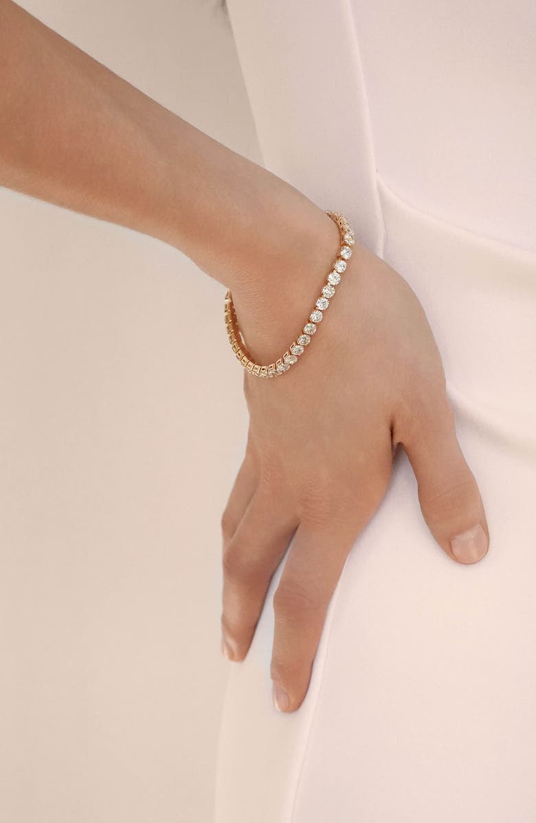 Ettika Single Row Cubic Zirconia Tennis Bracelet, Alternate, color, Gold