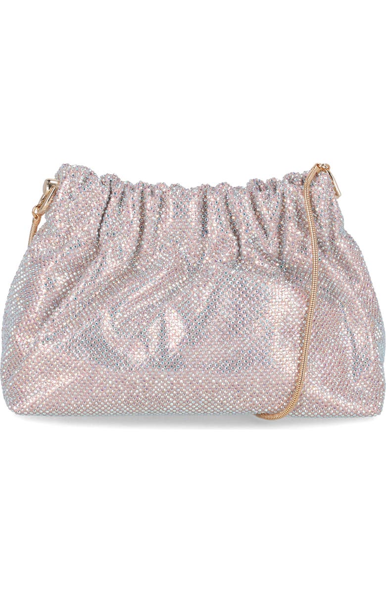Jessica McClintock Leann Crystal Embellished Clutch, Alternate, color, Blush