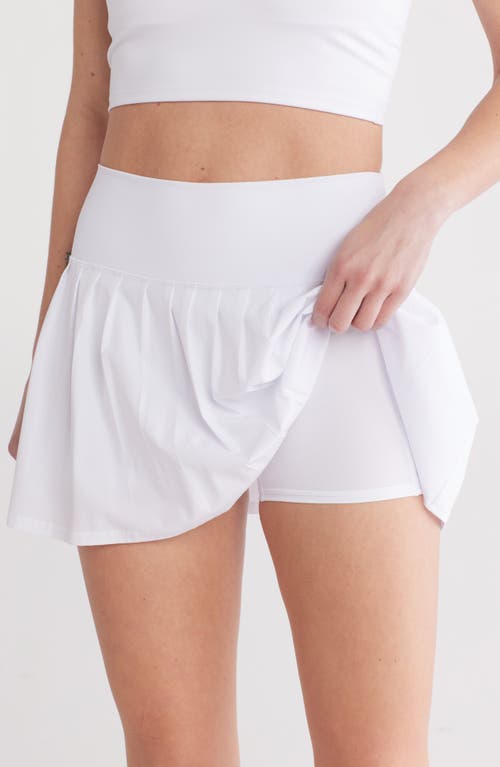 X By Gottex Accordion Skort In White