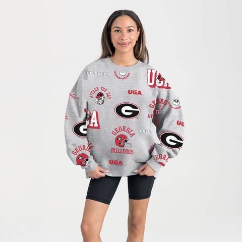 Women's Gameday Couture Gray Georgia Bulldogs Always on Repeat Fleece Sweatshirt
