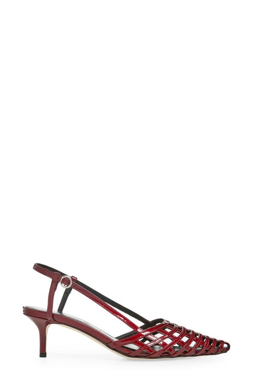 Aeyde Helit Pump In Red Metallic