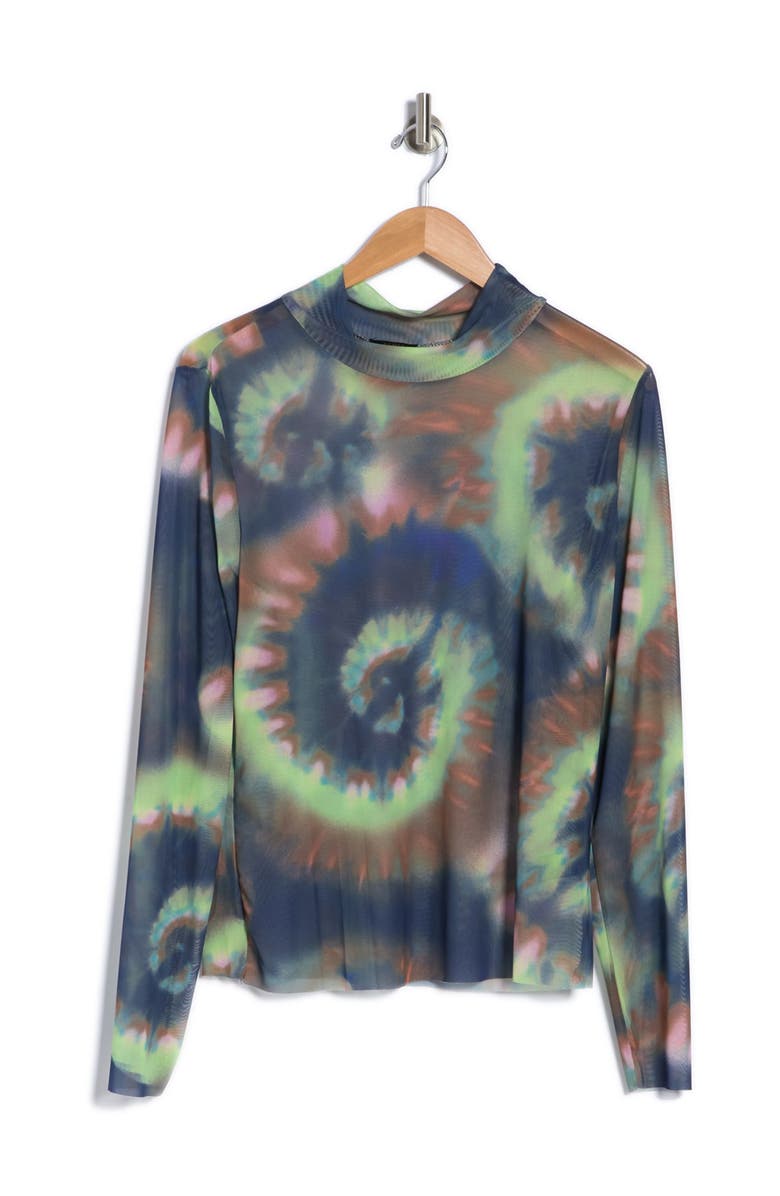 AFRM LOS ANGELES Zoe Mock Neck Mesh Top, Alternate, color,