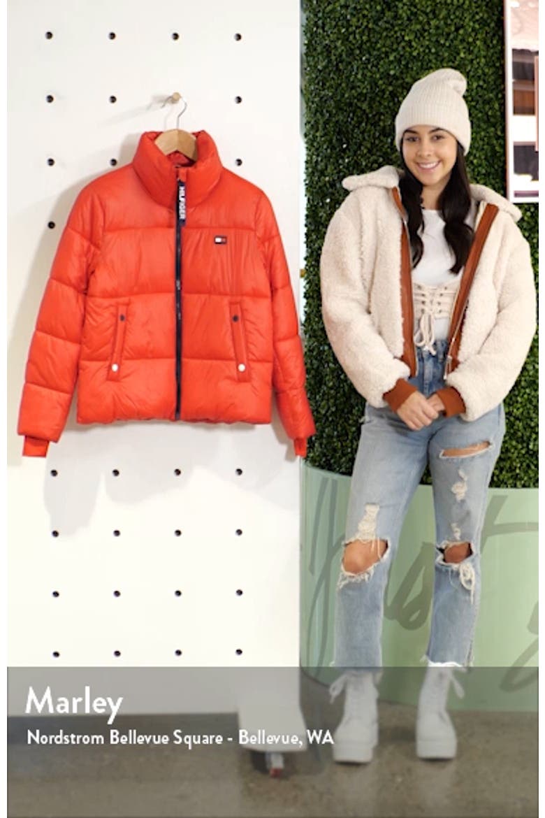 Crop Puffer Coat video
