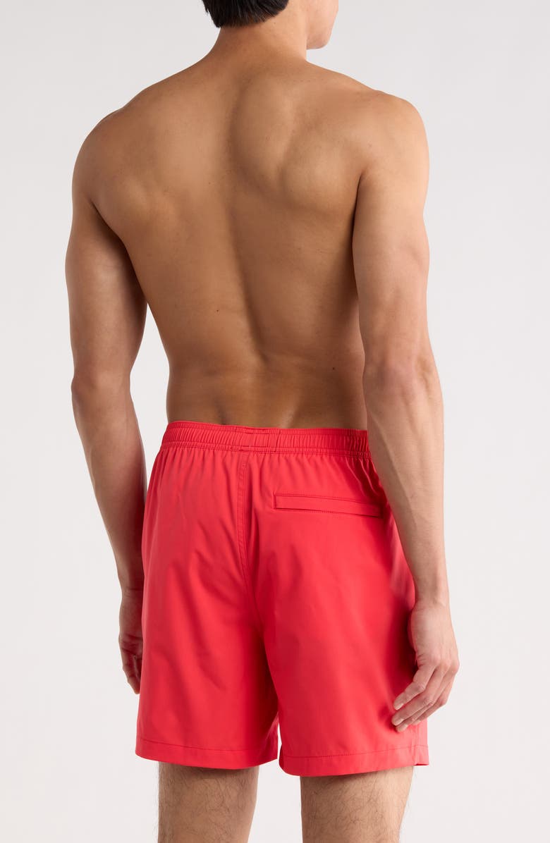 Psycho Bunny Samos Hydrochromic Swim Trunks, Alternate, color, Bittersweet