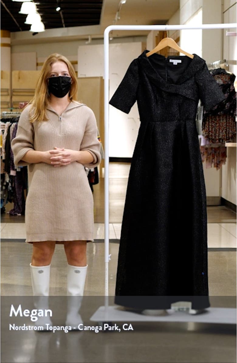 Coco Metallic Jacquard Gown, sales video thumbnail