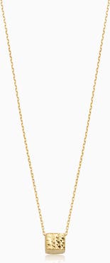 Oradina 14K Yellow Gold Cubism Pendant Necklace