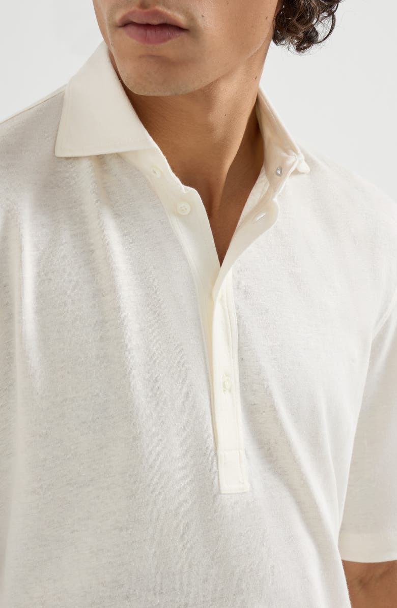 Brunello Cucinelli Jersey polo shirt, Alternate, color, Panama