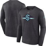 FANATICS Men's Fanatics Heather Charcoal Seattle Kraken Authentic Pro Secondary Long Sleeve T-Shirt
