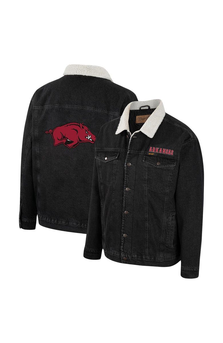 COLOSSEUM X WRANGLER Men's Colosseum x Wrangler Charcoal Arkansas Razorbacks Western Button-Up Denim Jacket, Main, color, Charcoal