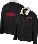 COLOSSEUM X WRANGLER Men's Colosseum x Wrangler Charcoal Arkansas Razorbacks Western Button-Up Denim Jacket