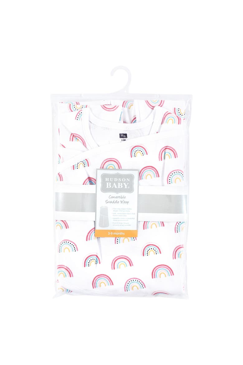 Convertible Swaddle Sleeping Bag, Alternate, color, Modern Rainbow