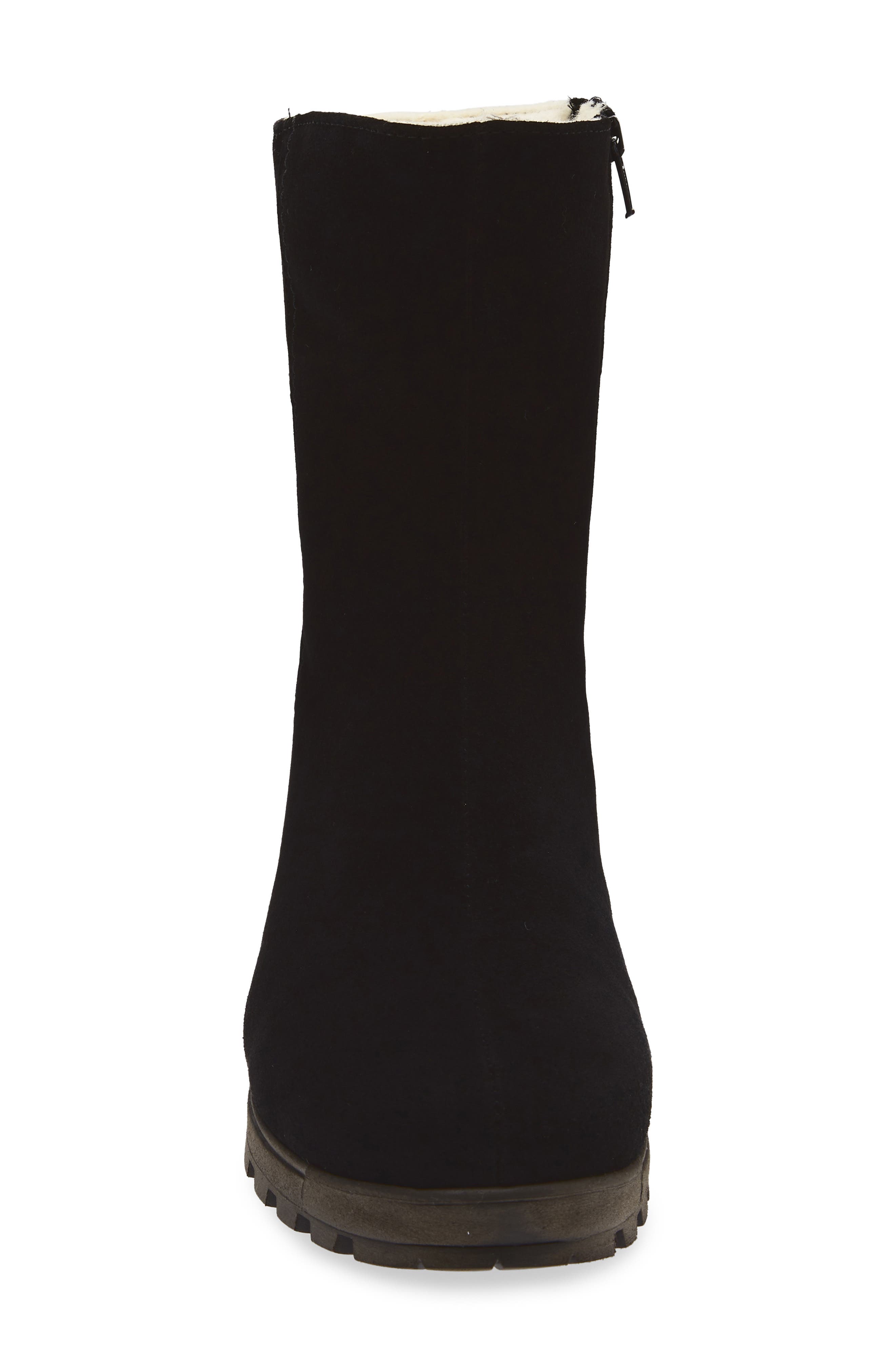 La Canadienne Aidan City Dry<sup>™</sup> Genuine Shearling Lined Bootie, Alternate, color, Black Leather