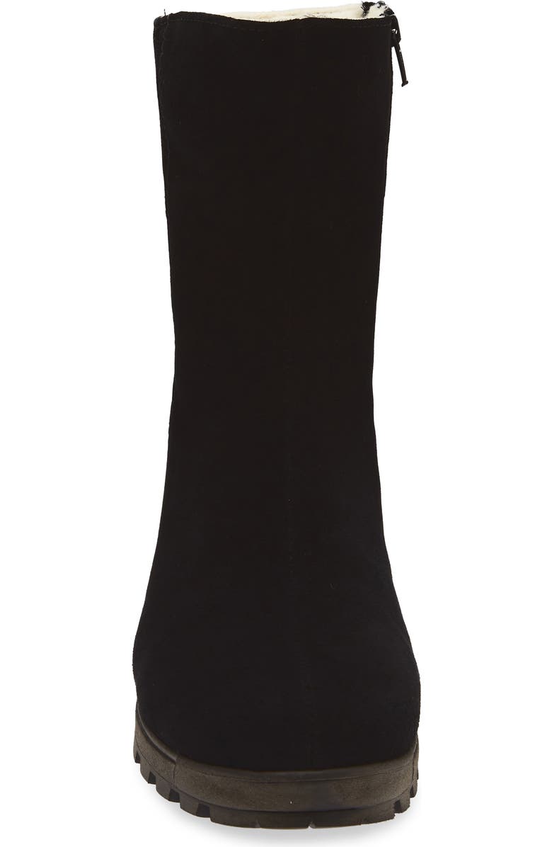 La Canadienne Aidan City Dry<sup>™</sup> Genuine Shearling Lined Bootie, Alternate, color, Black Leather