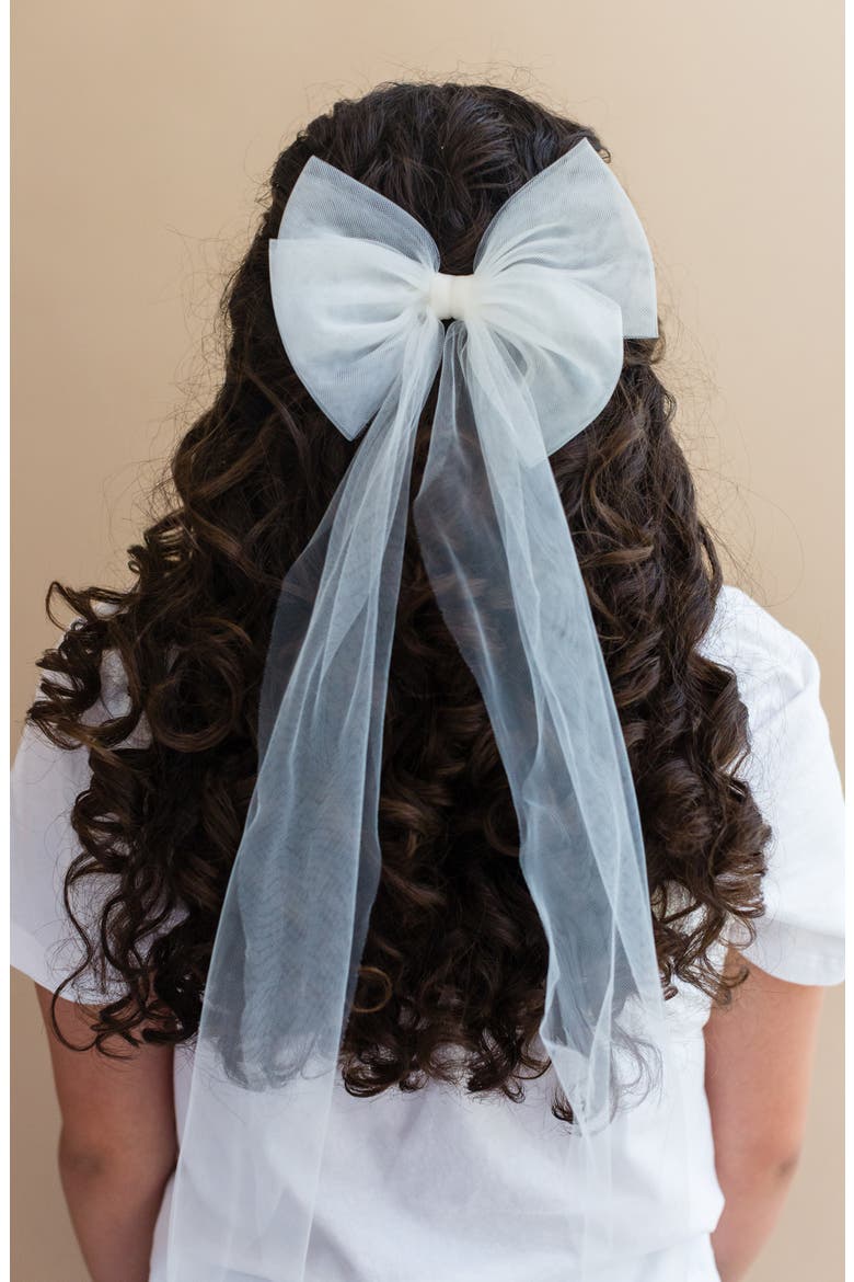 James Tulle Bow, Alternate, color, IVORY
