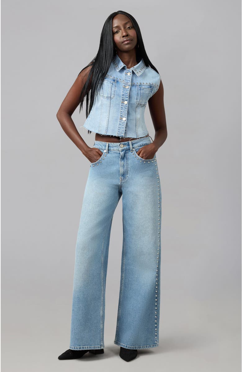 Lola Denim Milan Ultra High Rise Wide Leg Jeans, Alternate, color, Studden Whimsy Blue