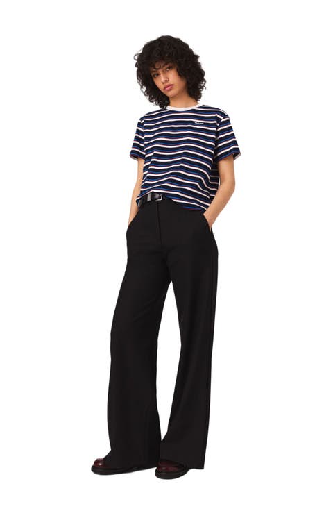 Suit trousers with pintucks