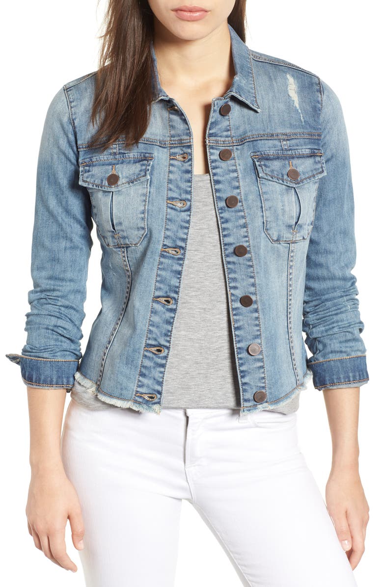 KUT from the Kloth Kara Denim Jacket, Main, color, 