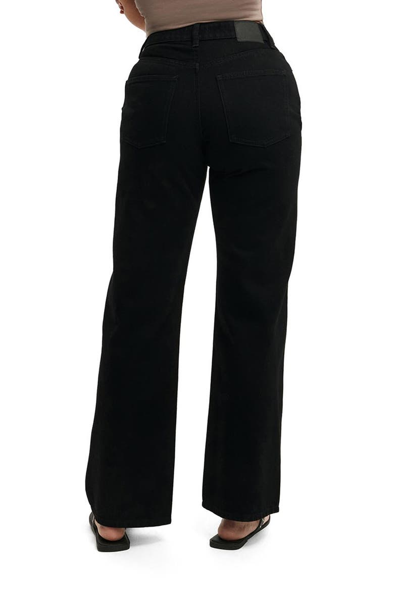 Curvy 91 High Waist Straight Leg Jeans, Alternate, color, AQUARIUS BLACK
