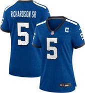 Nike Women's Nike Anthony Richardson Sr. Royal Indianapolis Colts Alternate Indiana Nights Game Jersey
