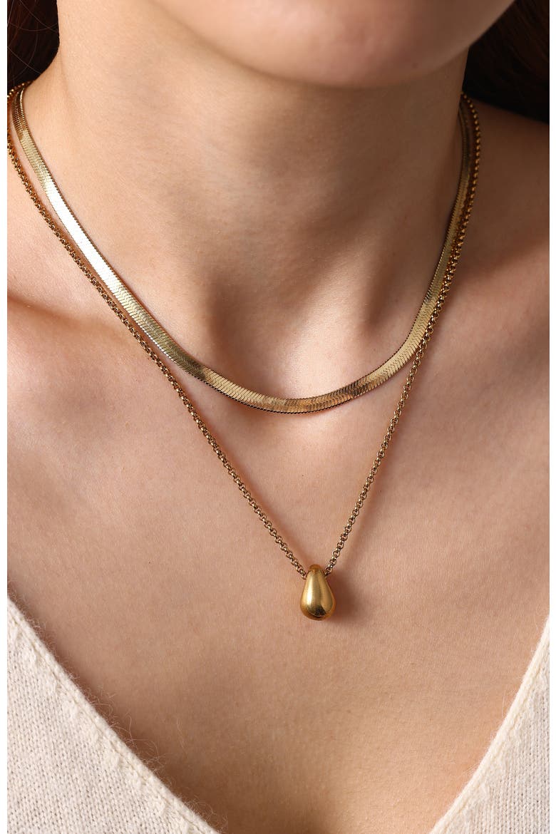 Seraphina Necklace Set, Alternate, color, Gold