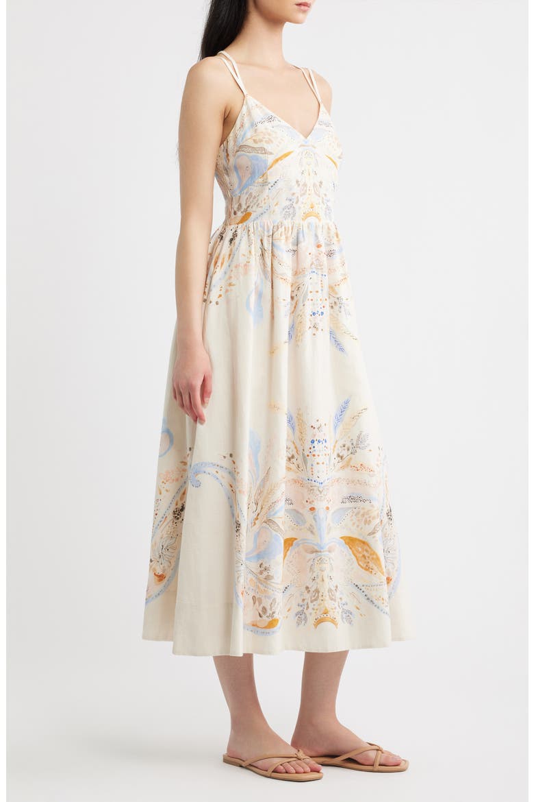 Maryam Midi Dress, Alternate, color, GOLETA PRINT