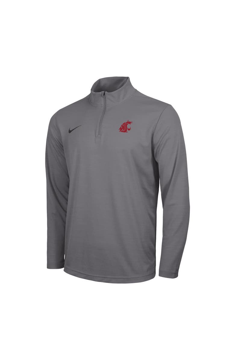 Nike Men's Nike Gray Washington State Cougars Intensity Performance Quarter-Zip Pullover, Alternate, color, 