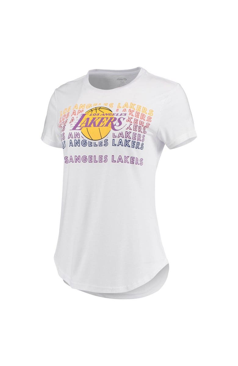 CONCEPTS SPORT Women's Concepts Sport White/Charcoal Los Angeles Lakers Sonata T-Shirt & Leggings Set, Alternate, color, White