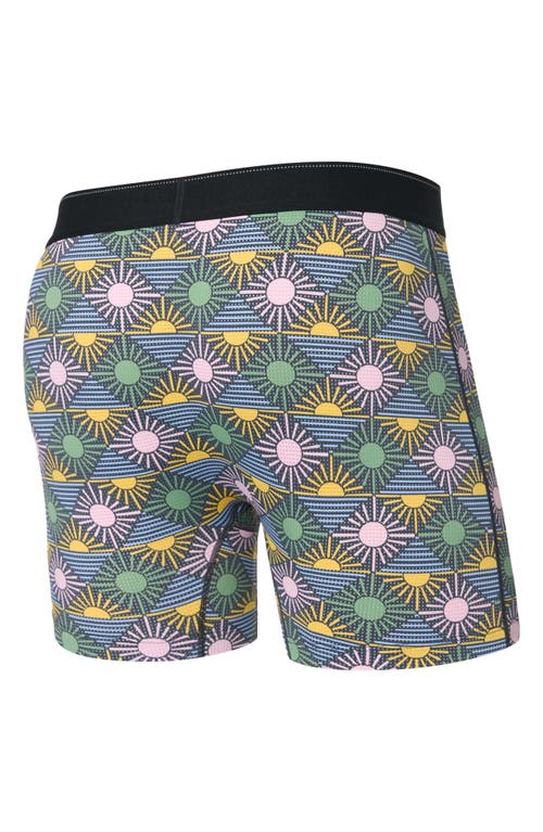 Saxx Quest Quick Dry Mesh Slim Fit Boxer Briefs In Rise And Shine-ebony