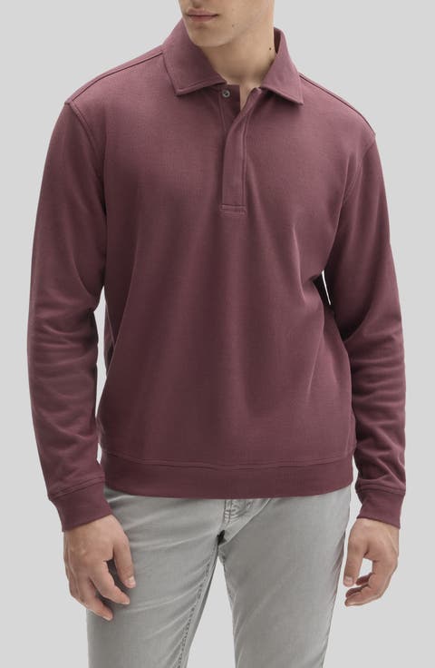 Peakstone Long Sleeve Overknit Cotton Polo