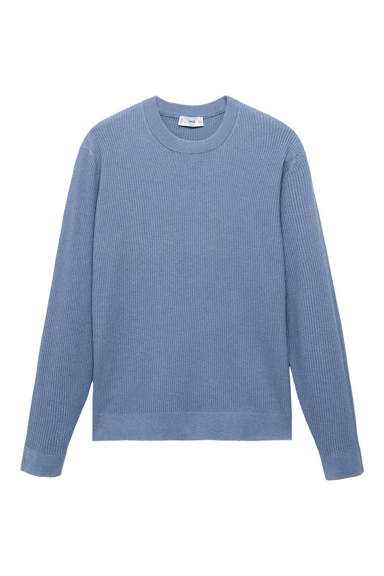 Regular Fit Crewneck Rib Sweater, Alternate, color, CHINA BLUE