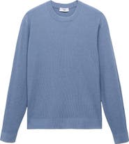 MANGO Regular Fit Crewneck Rib Sweater