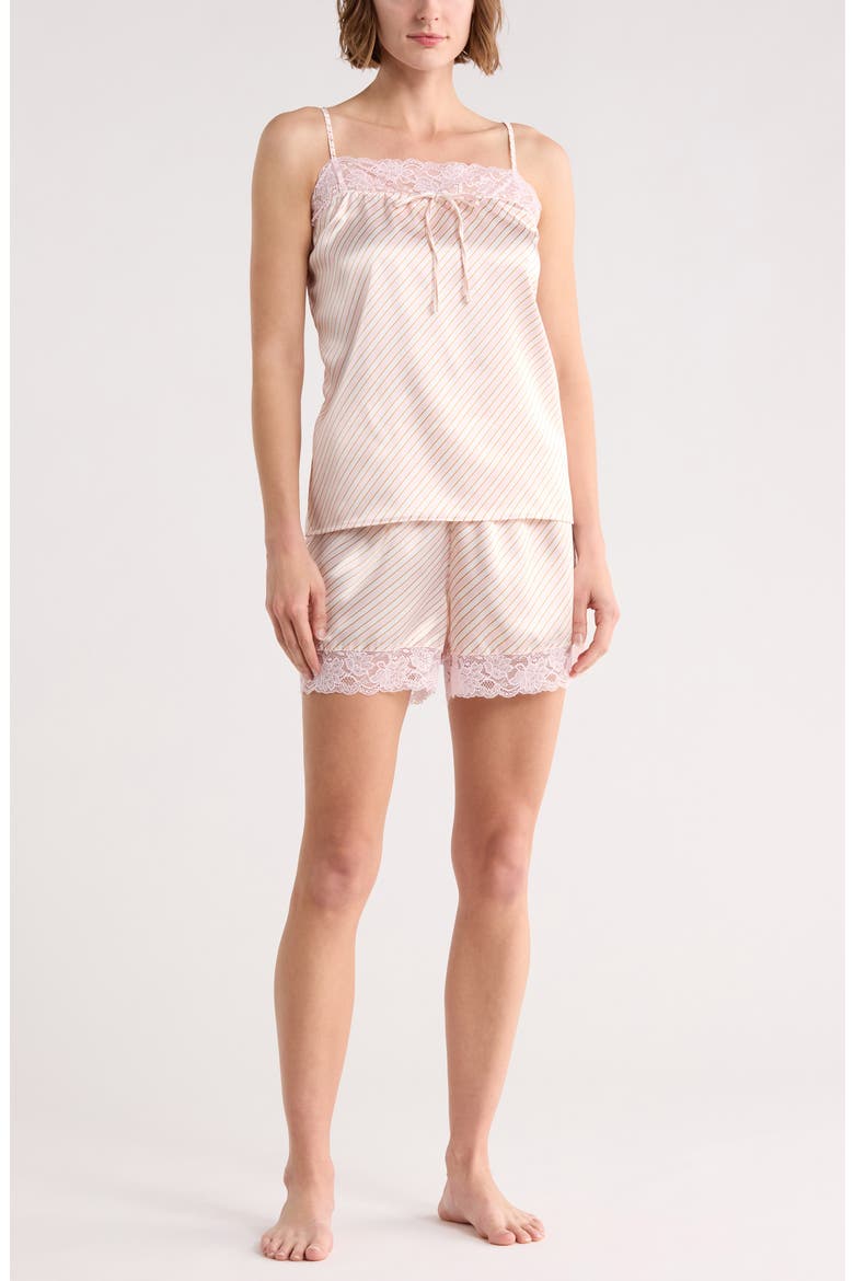 Sateen Lace Short Pajamas, Main, color, ICY PINK/DOE