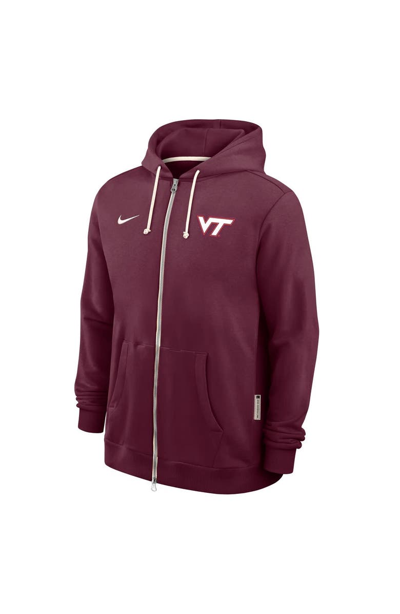 Nike Men's Nike Maroon Virginia Tech Hokies 2025 Sideline Performance Full-Zip Hoodie, Alternate, color, 
