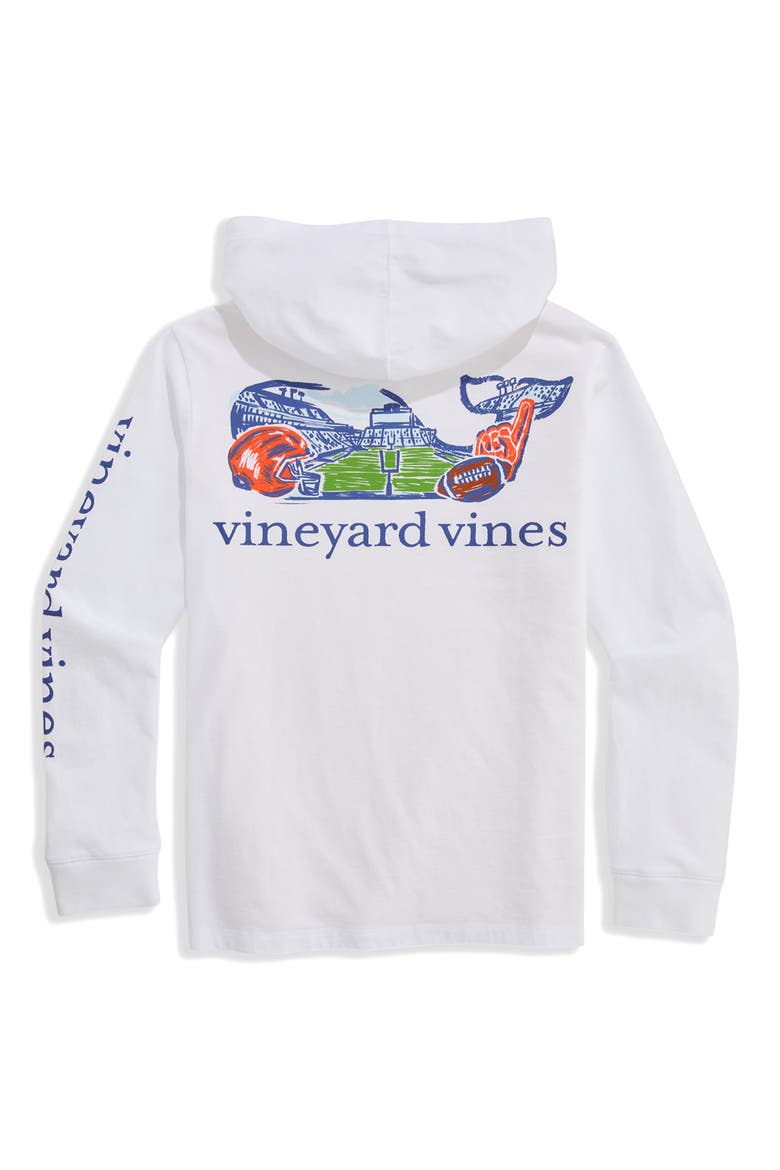 Kids' Football Field Graphic Hoodie Tee, Alternate, color, WHITE CAP