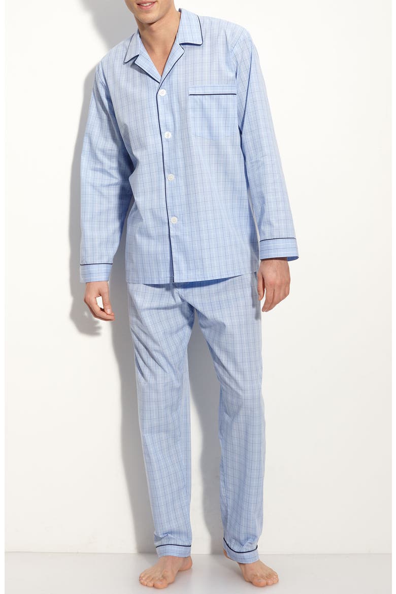 Cotton Pajamas, Main, color, LIGHT BLUE CHECK