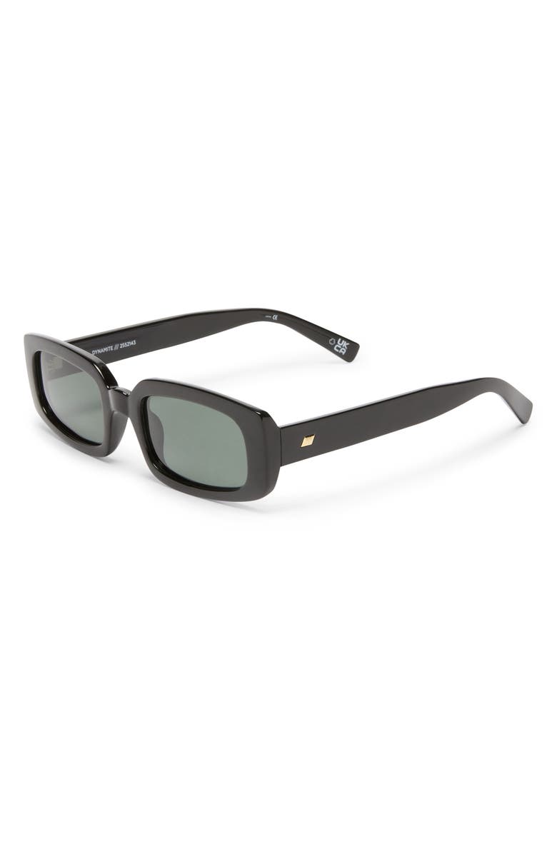 Le Specs Dynamite 52mm Polarized Rectangular Sunglasses, Alternate, color, Black/ Khaki Mono Pol