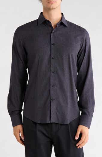 Abstract Print Stretch Lyocell Shirt