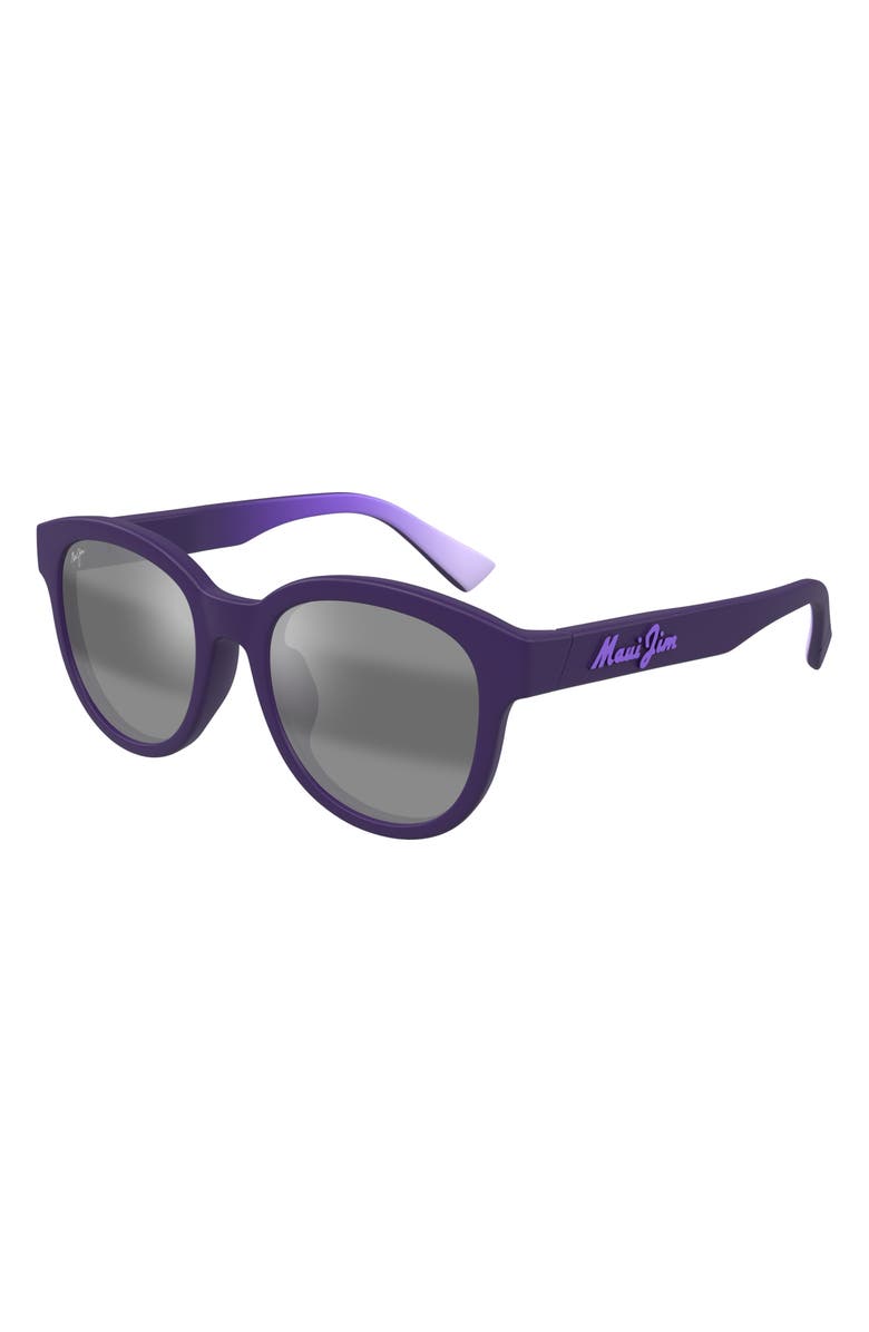 Maui Jim Ihupani AF 53mm PolarizedPlus2<sup>®</sup> Round Sunglasses, Alternate, color, Purple/ Neutral Grey