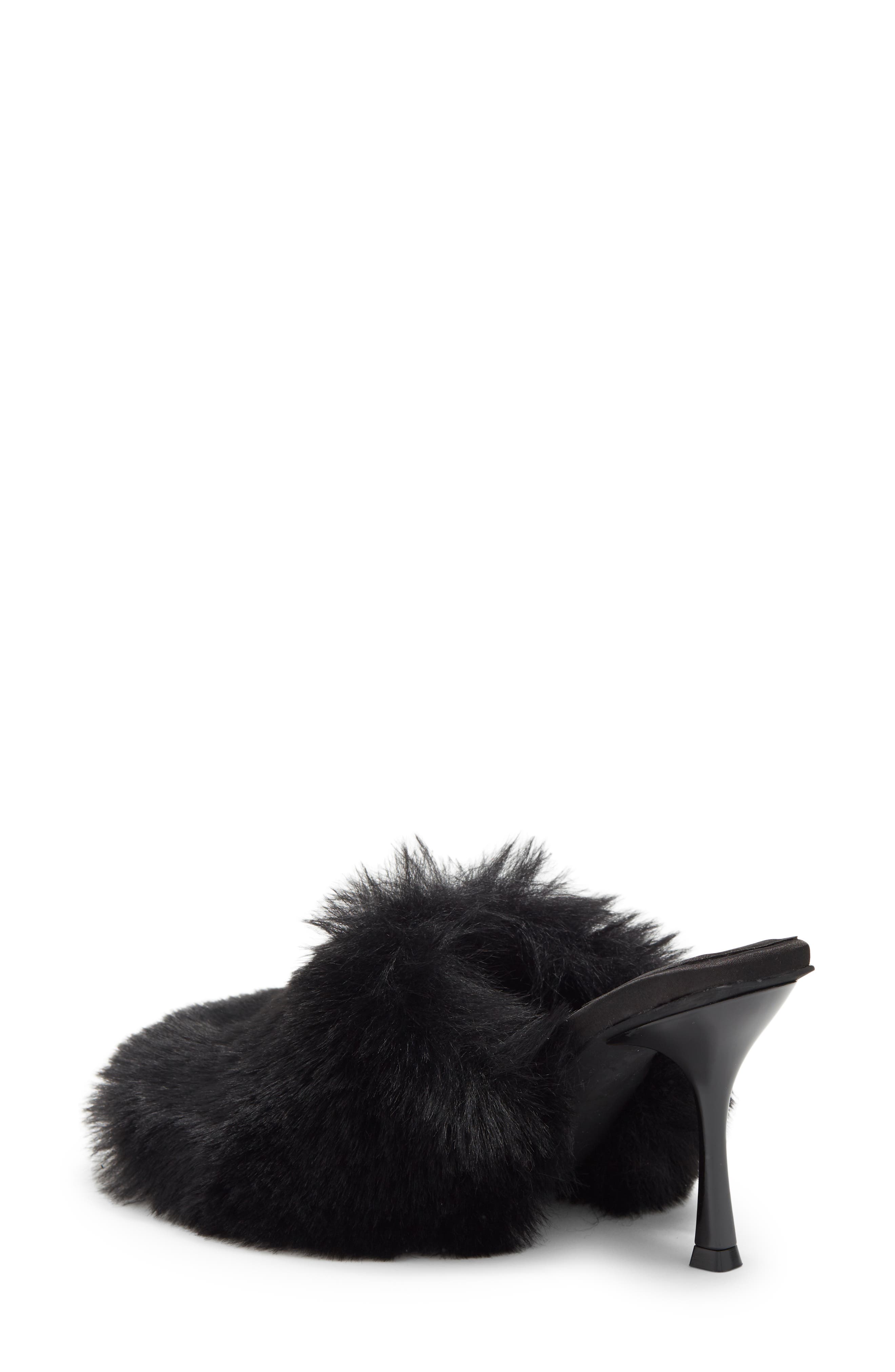 Jeffrey Campbell Binx Faux Fur Sandal, Alternate, color, 