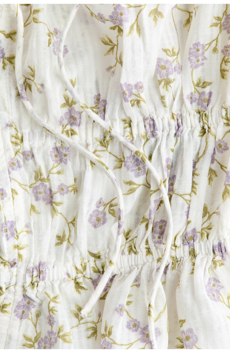 H&M Tie-strap Top, Alternate, color, Ivory/Floral