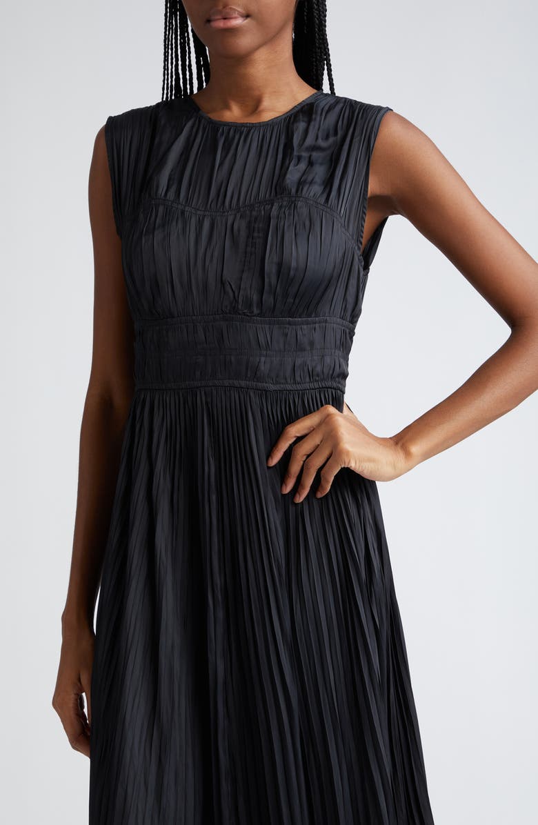 Ulla Johnson Delia Plissé Satin Gown, Alternate, color, 