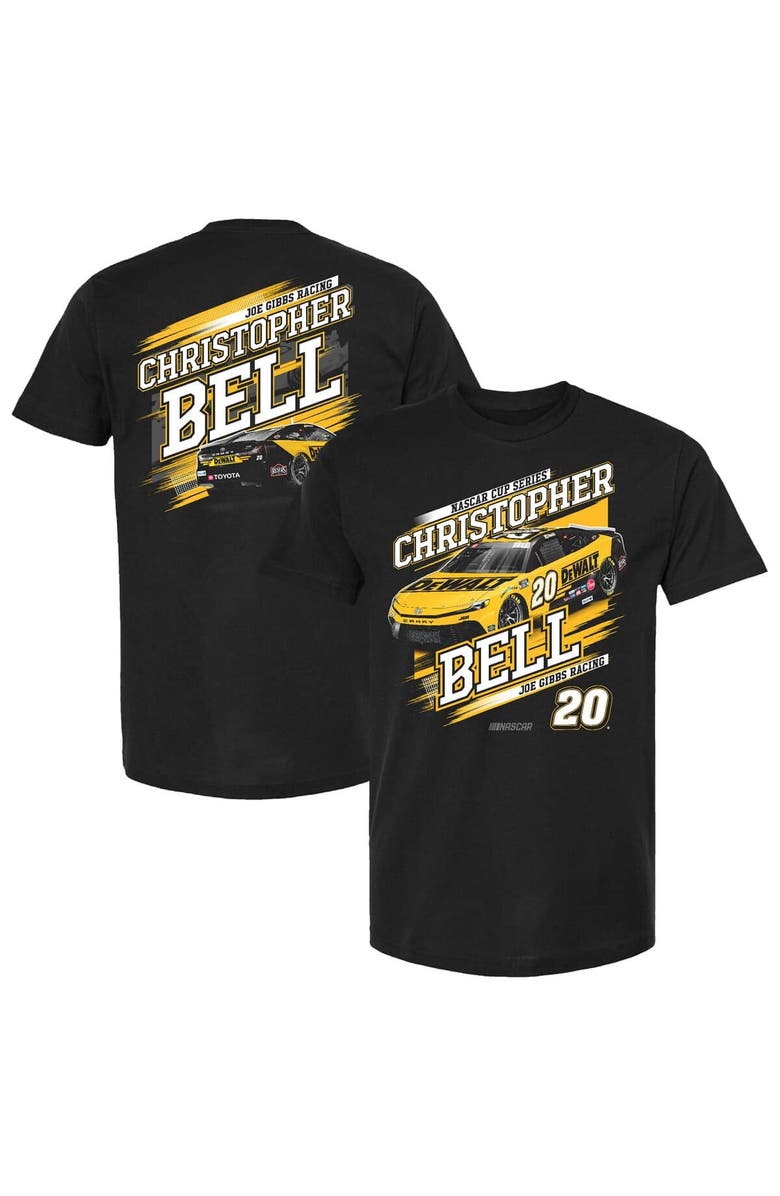 JOE GIBBS RACING TEAM COLLECTION Men's Joe Gibbs Racing Team Collection Black Christopher Bell DEWALT Car T-Shirt, Main, color, Black