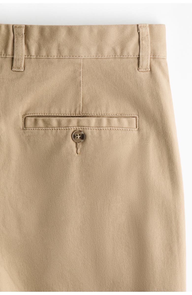 H&M Regular Fit Cotton Chino Shorts, Alternate, color, Beige